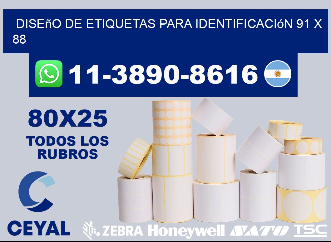 diseño de etiquetas para identificación 91 x 88