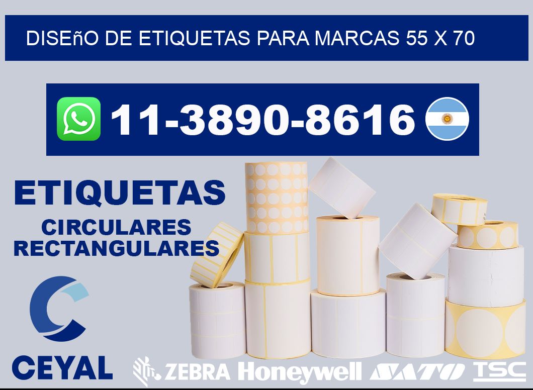 diseño de etiquetas para marcas 55 x 70