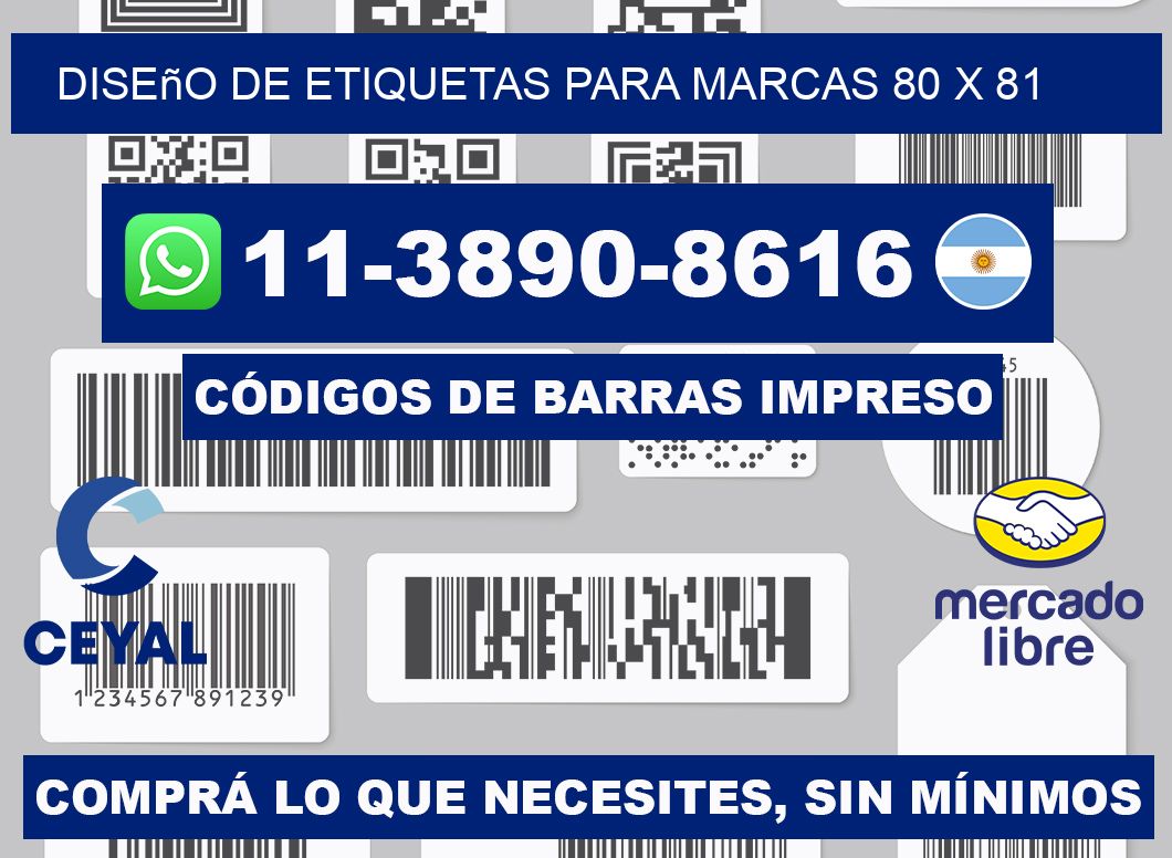 diseño de etiquetas para marcas 80 x 81
