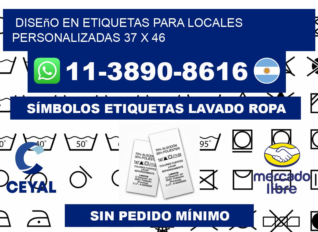 diseño en etiquetas para locales personalizadas 37 x 46
