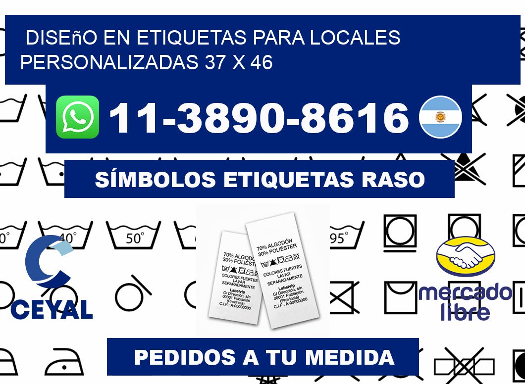 diseño en etiquetas para locales personalizadas 37 x 46
