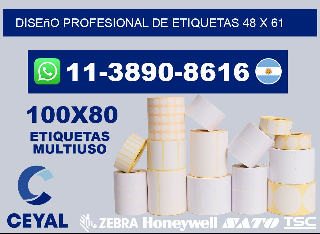 diseño profesional de etiquetas 48 x 61