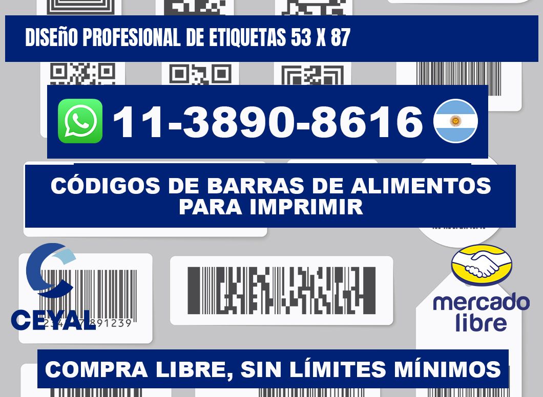 diseño profesional de etiquetas 53 x 87