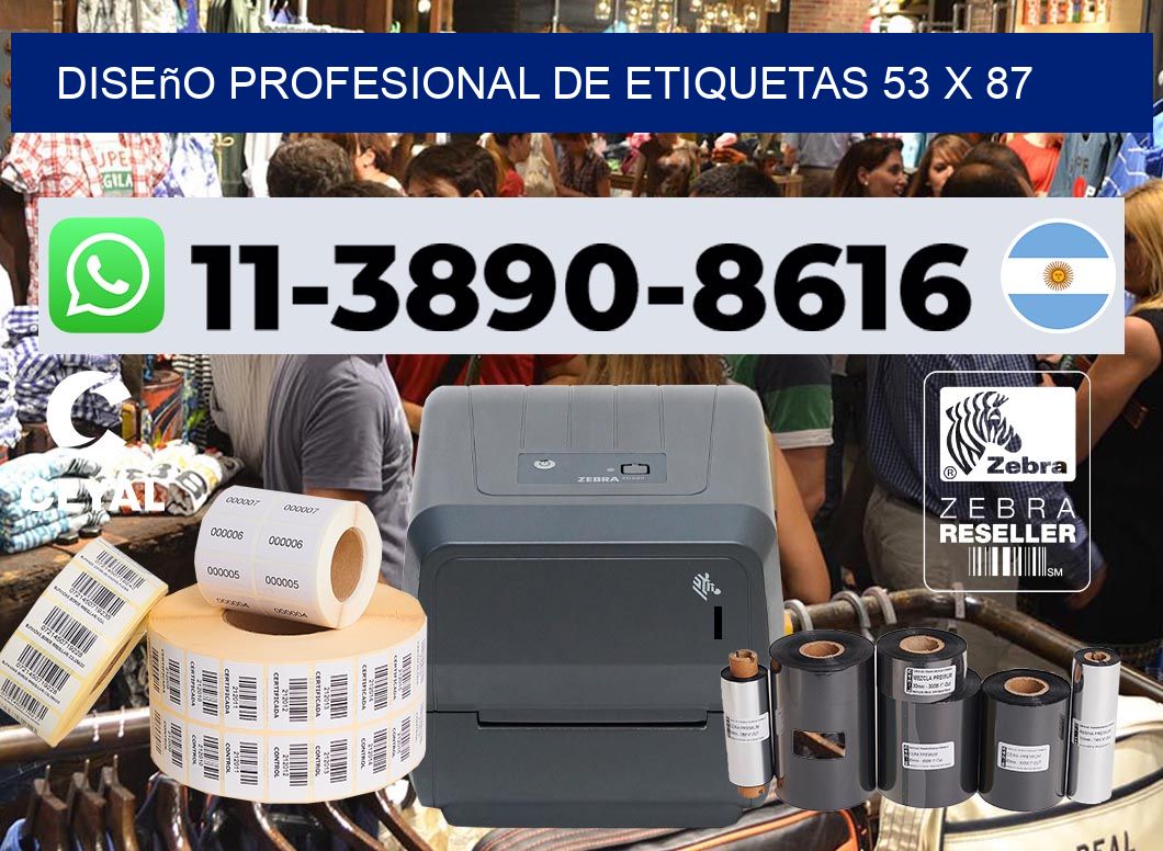 diseño profesional de etiquetas 53 x 87