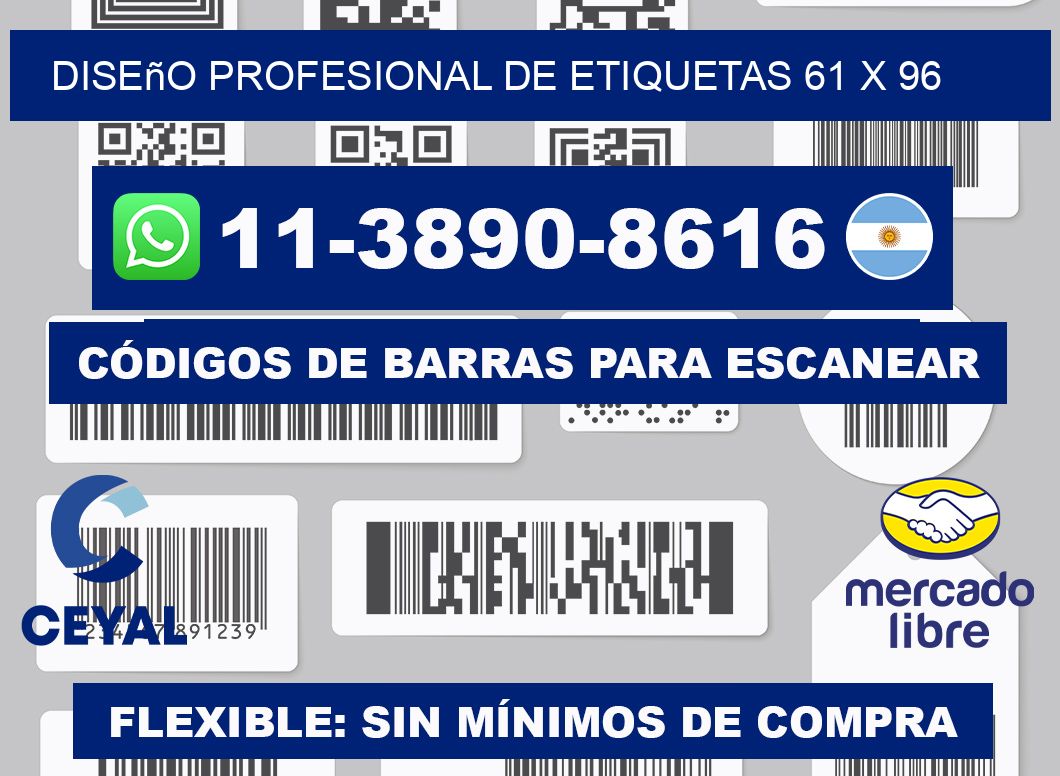 diseño profesional de etiquetas 61 x 96