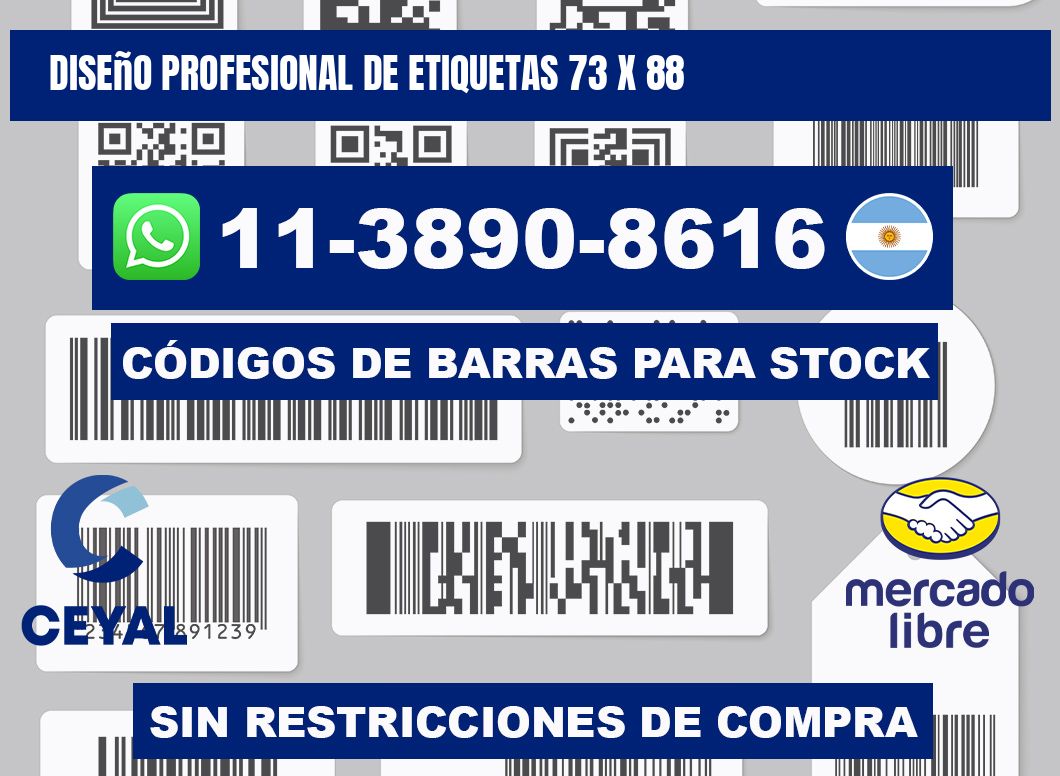 diseño profesional de etiquetas 73 x 88