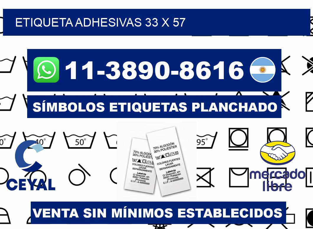 etiqueta adhesivas 33 x 57