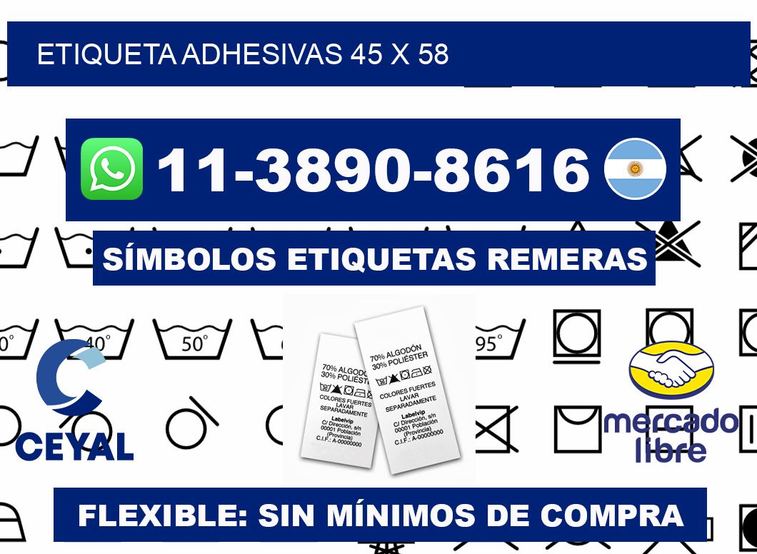 etiqueta adhesivas 45 x 58