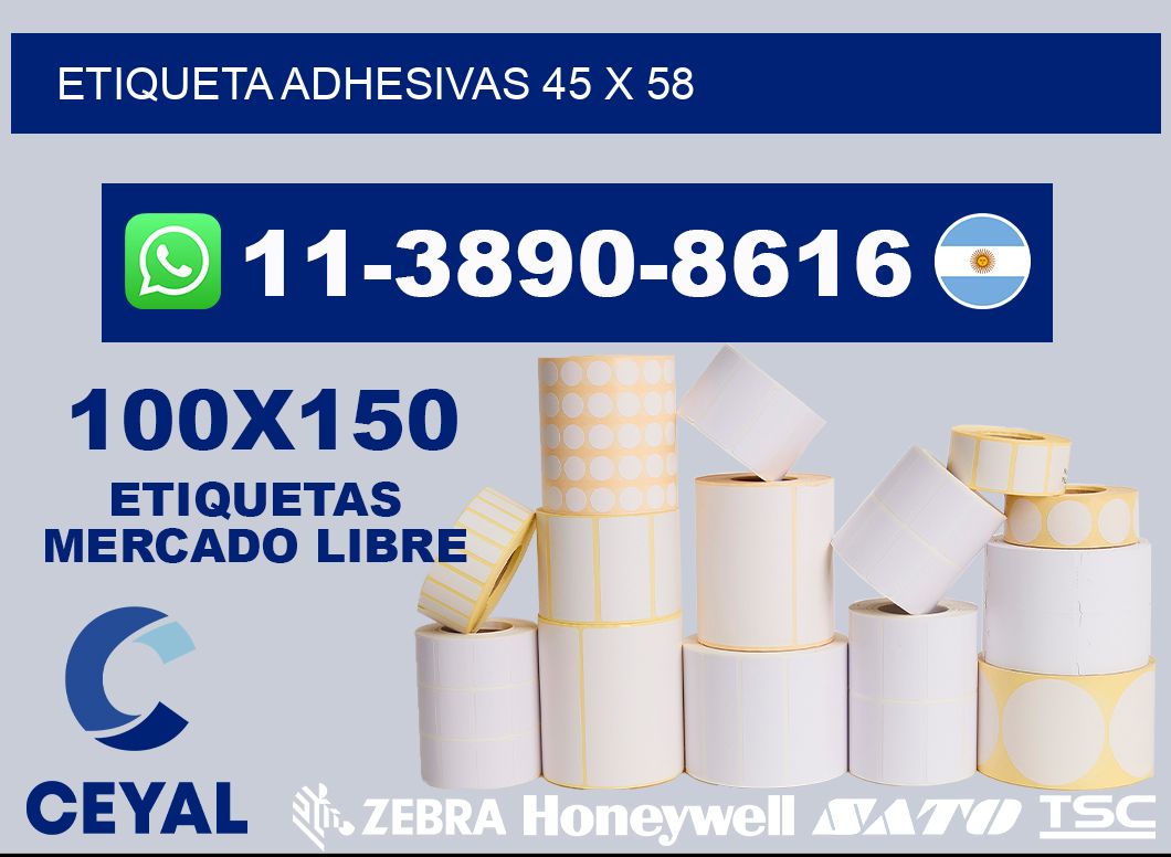 etiqueta adhesivas 45 x 58