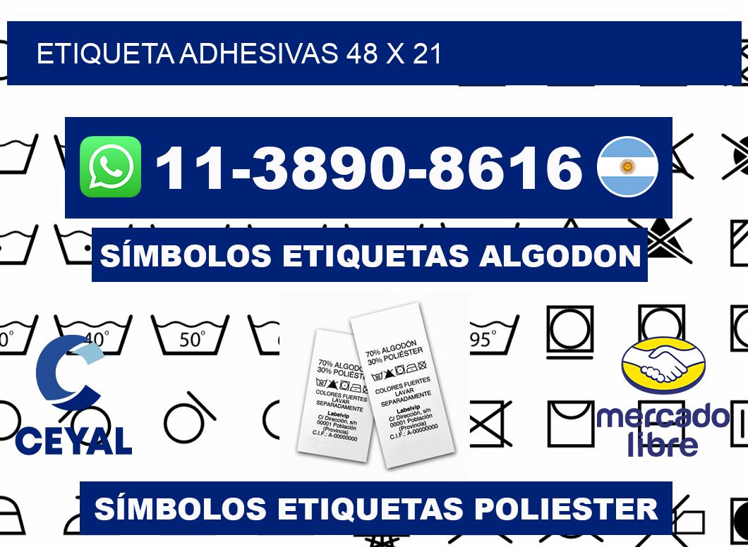etiqueta adhesivas 48 x 21