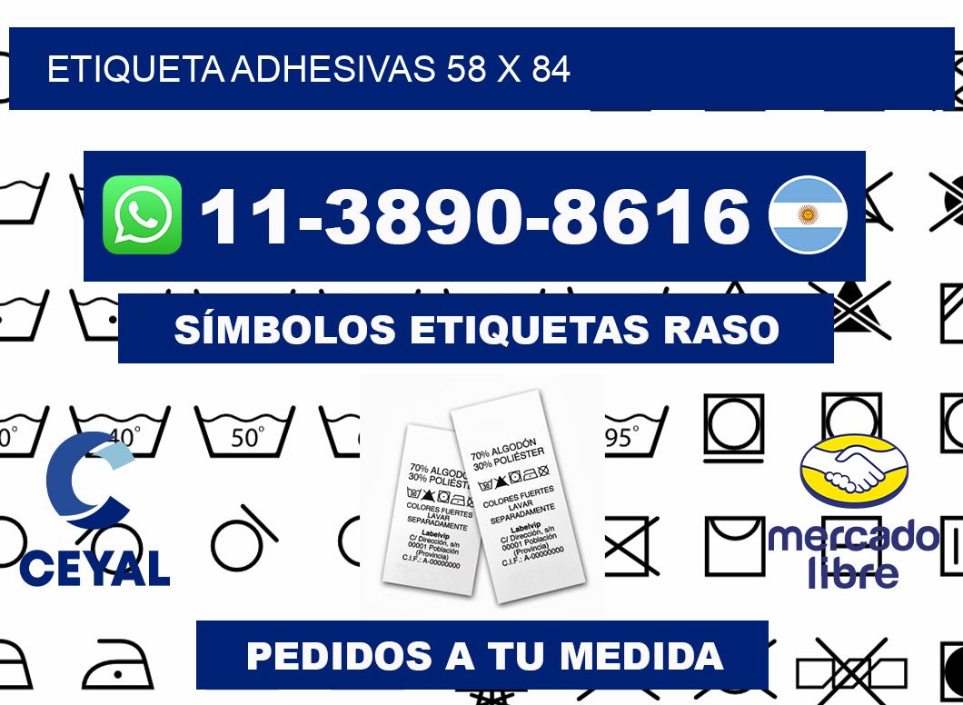 etiqueta adhesivas 58 x 84