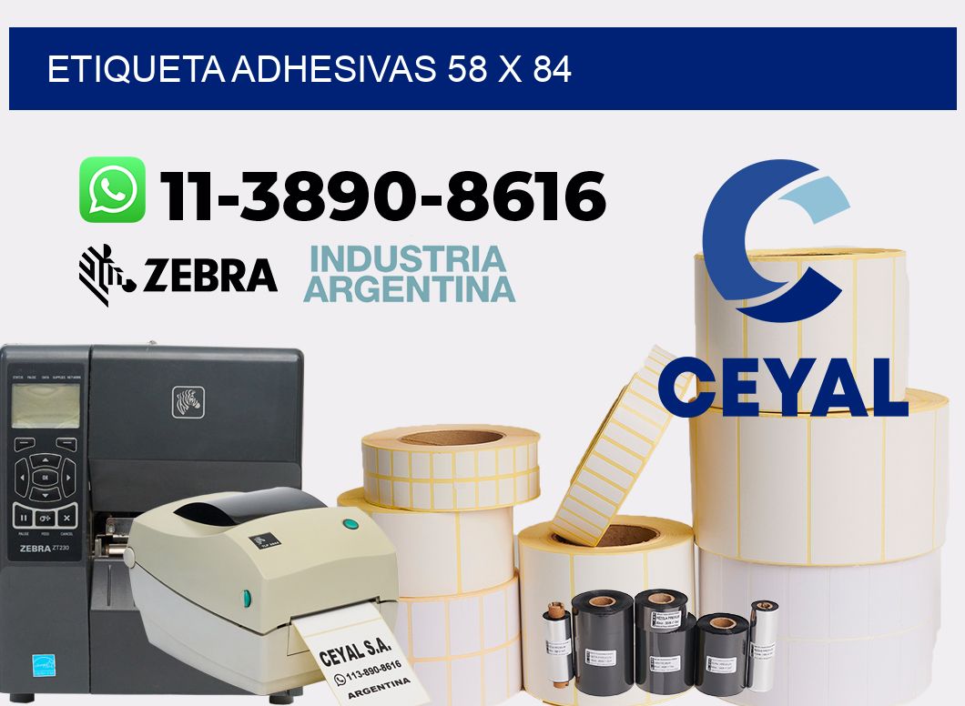 etiqueta adhesivas 58 x 84