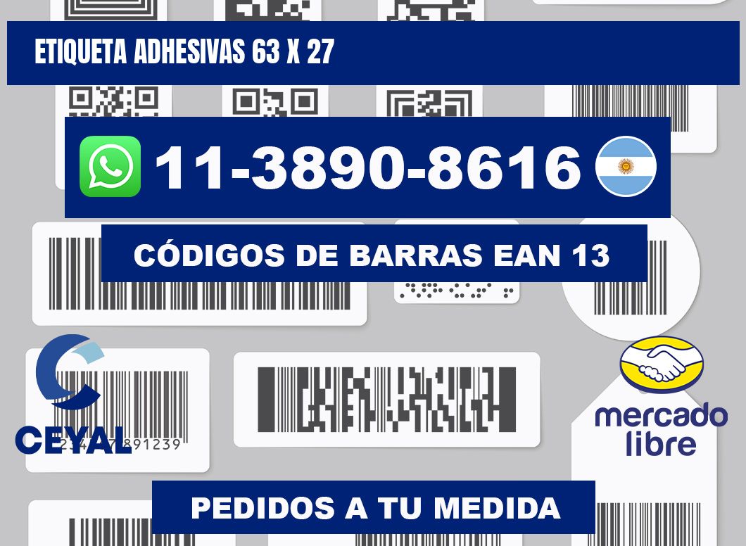 etiqueta adhesivas 63 x 27
