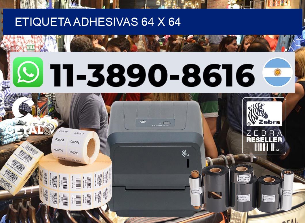 etiqueta adhesivas 64 x 64