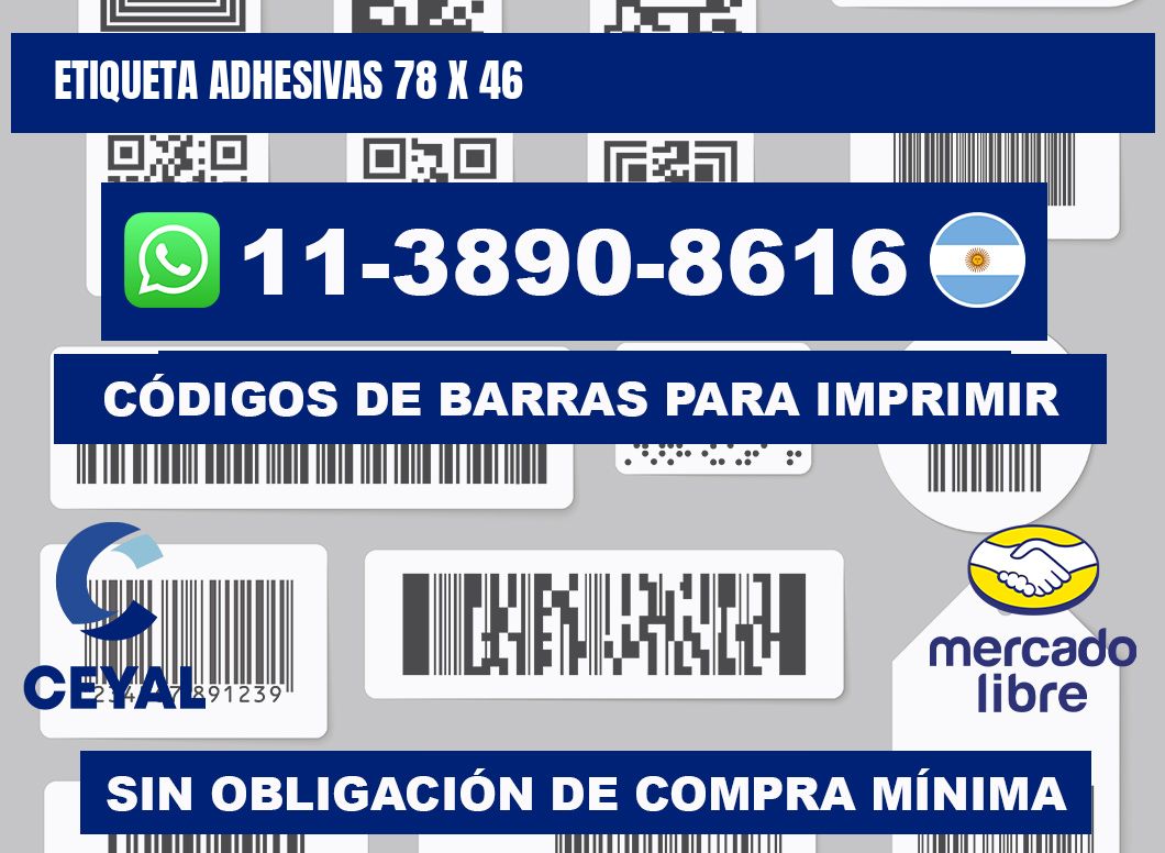 etiqueta adhesivas 78 x 46