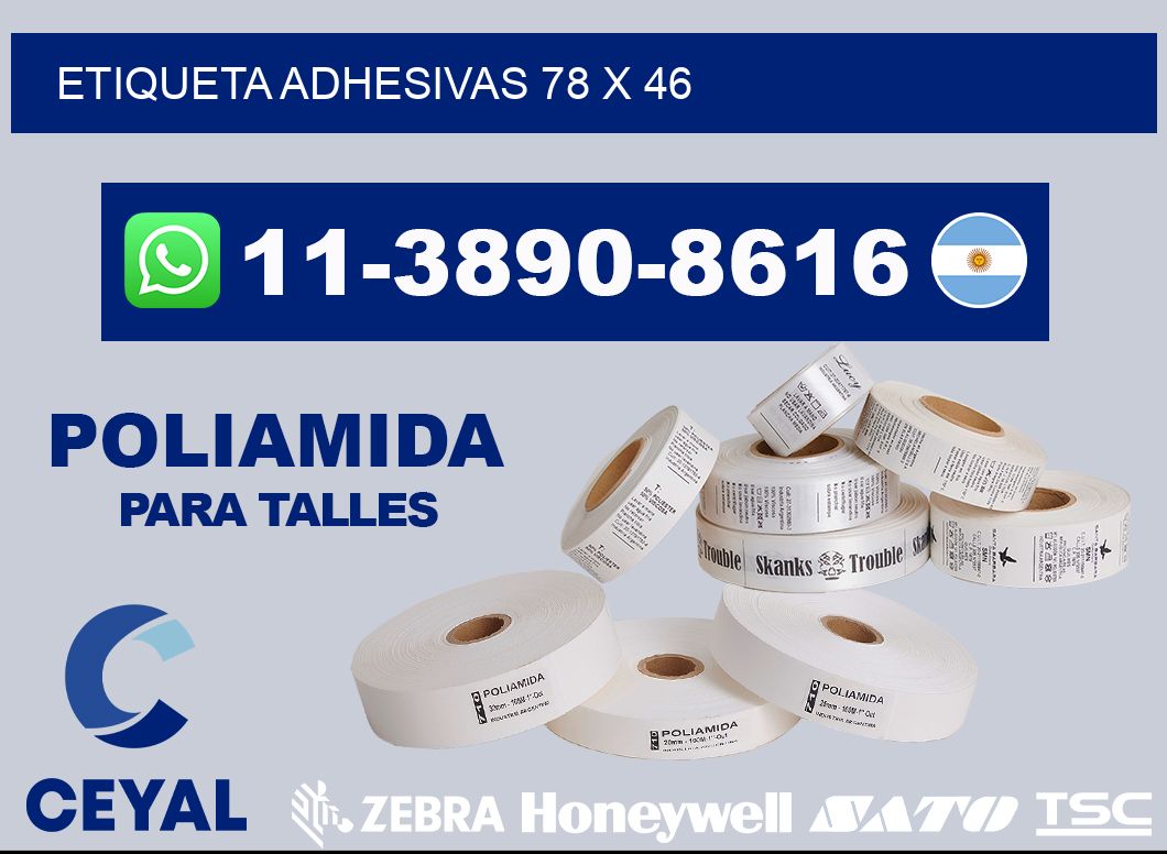 etiqueta adhesivas 78 x 46