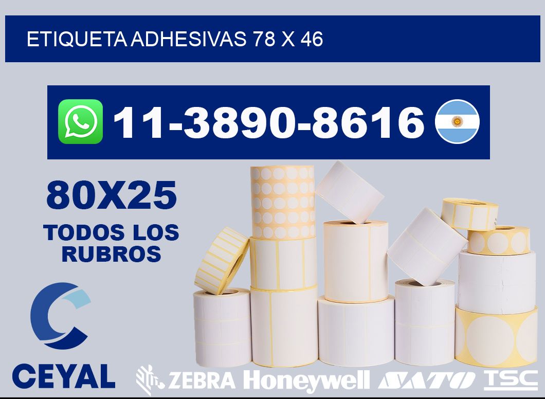 etiqueta adhesivas 78 x 46