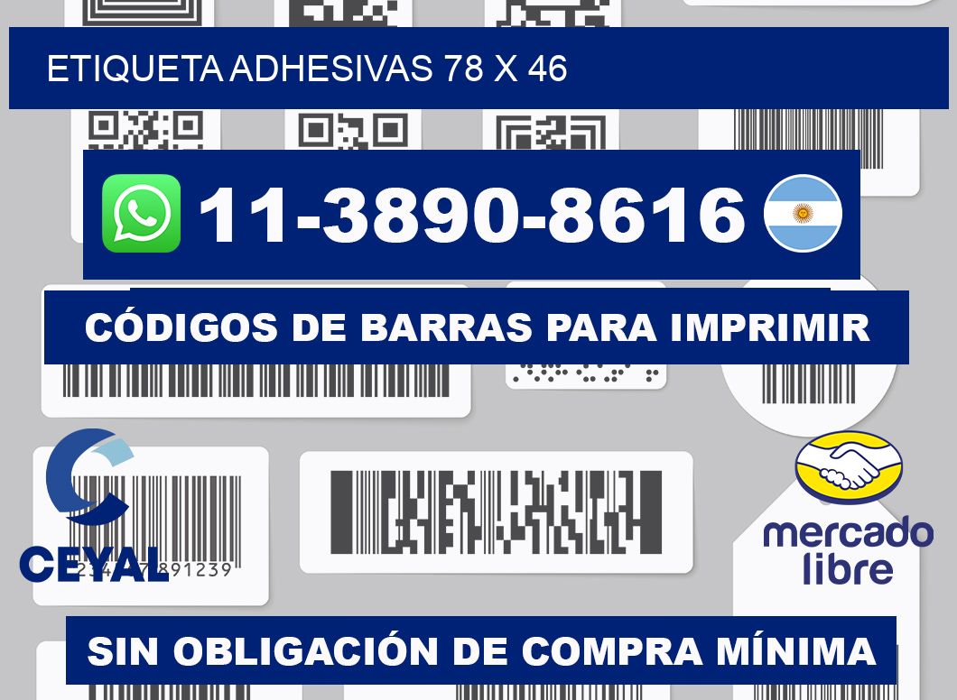 etiqueta adhesivas 78 x 46