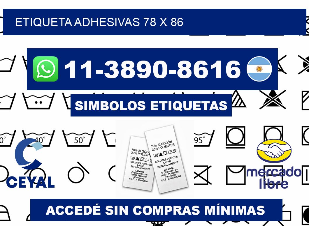 etiqueta adhesivas 78 x 86