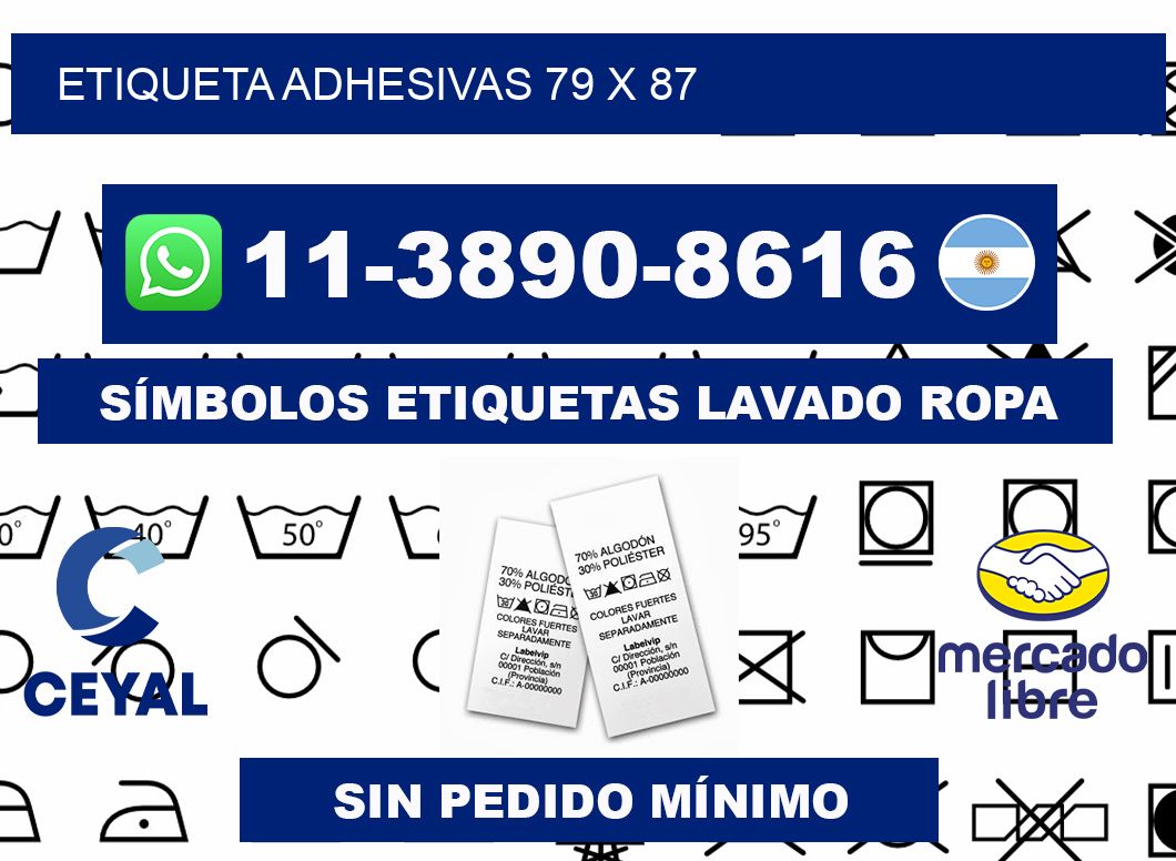 etiqueta adhesivas 79 x 87