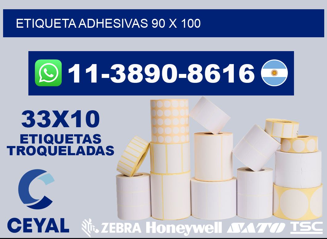 etiqueta adhesivas 90 x 100