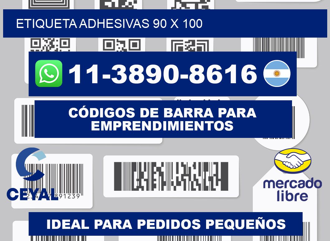 etiqueta adhesivas 90 x 100