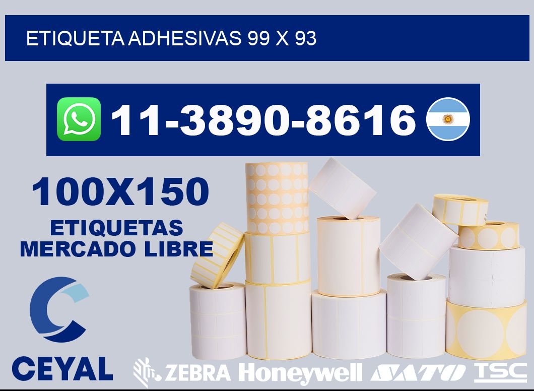 etiqueta adhesivas 99 x 93