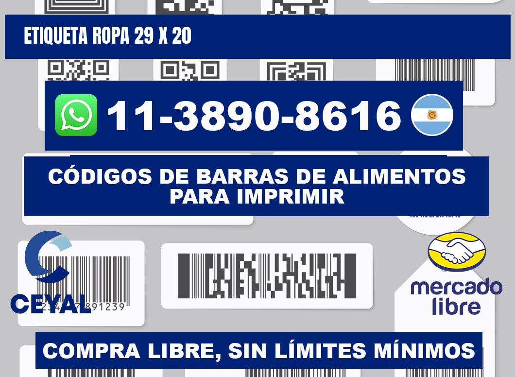 etiqueta ropa 29 x 20