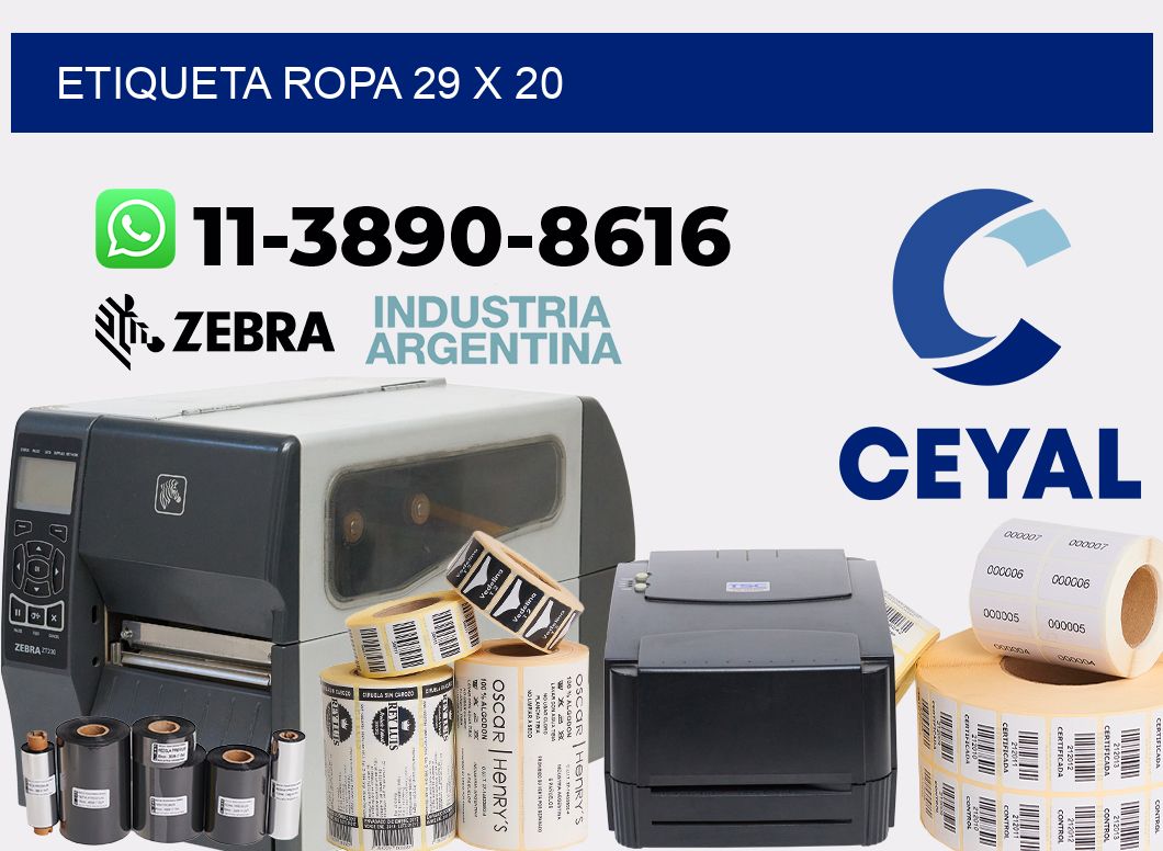 etiqueta ropa 29 x 20