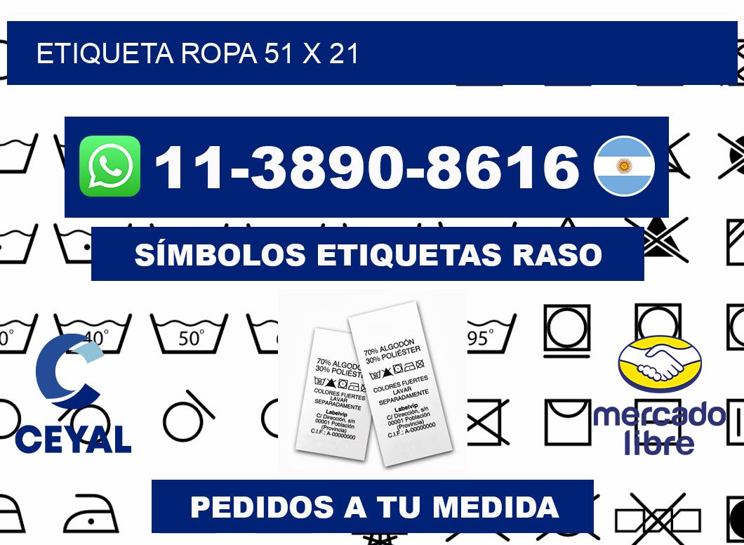 etiqueta ropa 51 x 21