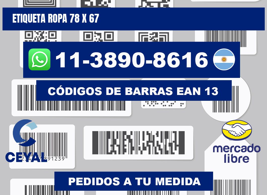 etiqueta ropa 78 x 67