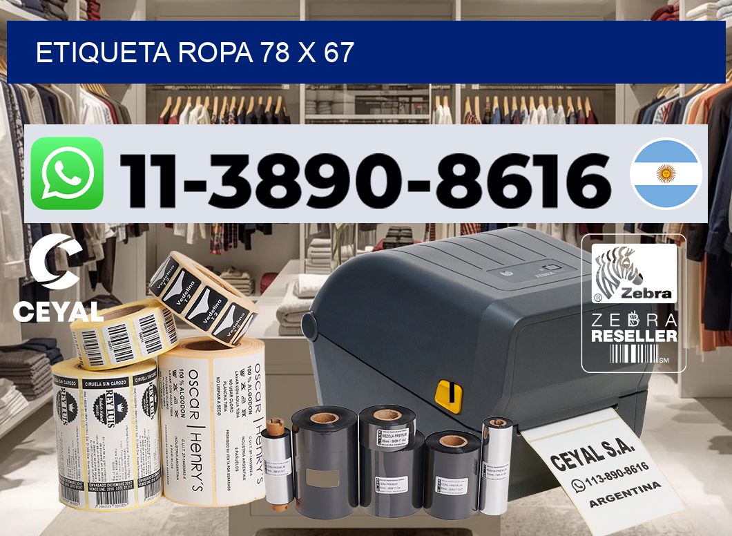 etiqueta ropa 78 x 67