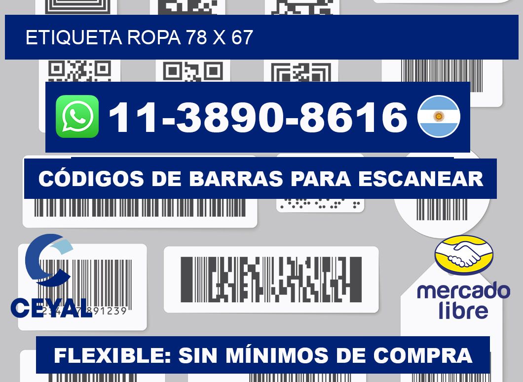 etiqueta ropa 78 x 67