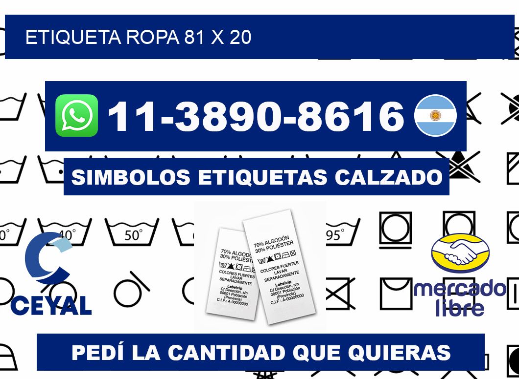 etiqueta ropa 81 x 20
