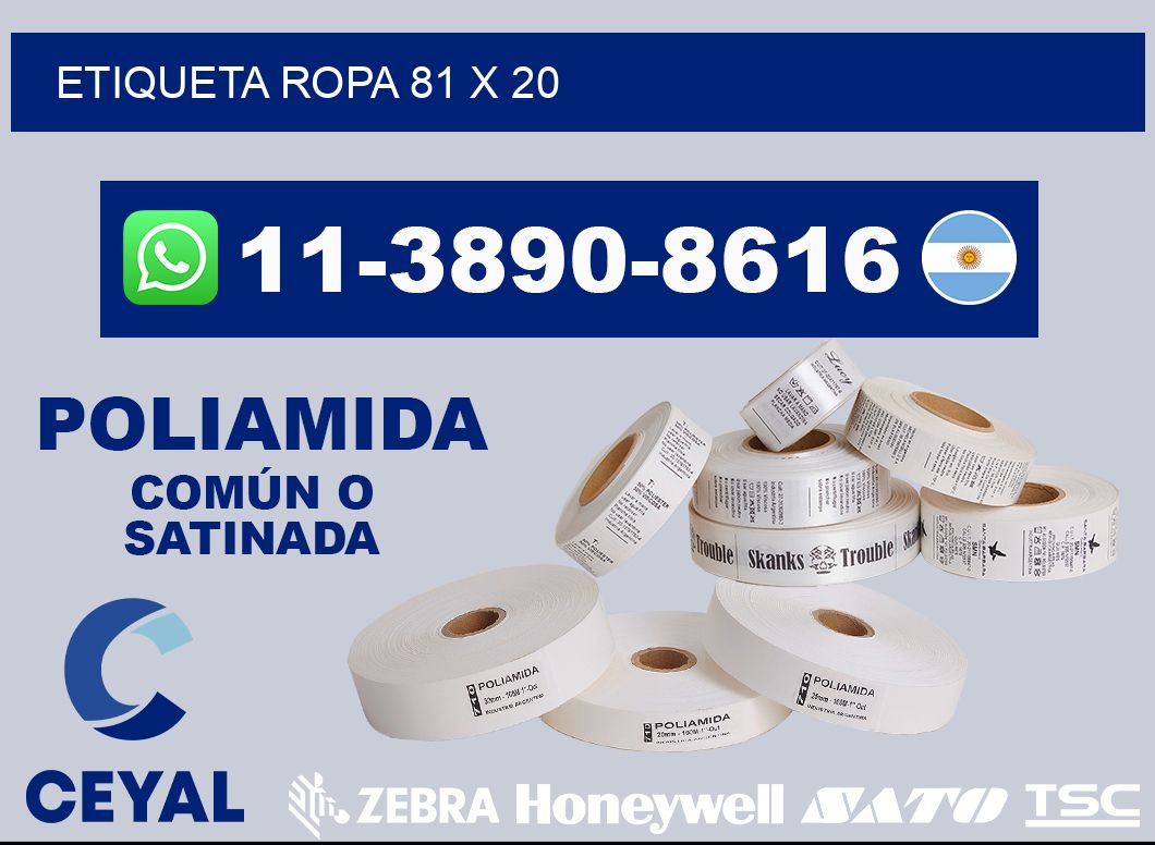 etiqueta ropa 81 x 20