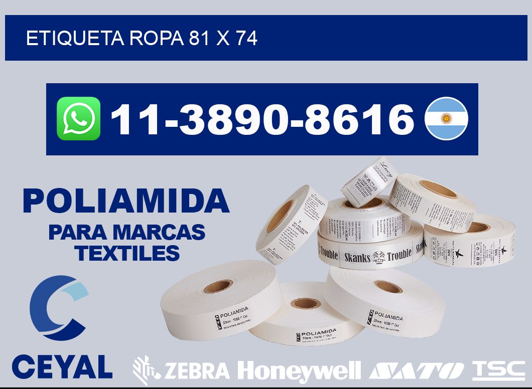 etiqueta ropa 81 x 74