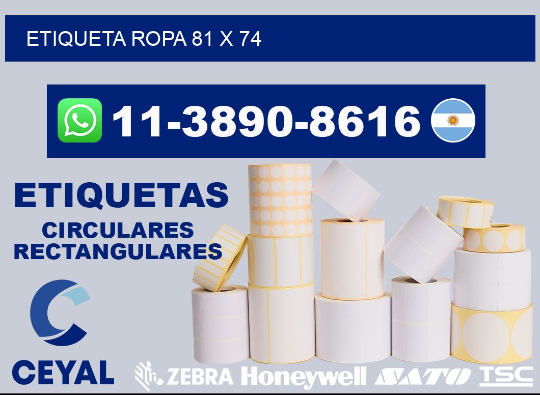 etiqueta ropa 81 x 74