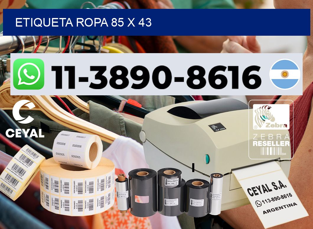 etiqueta ropa 85 x 43