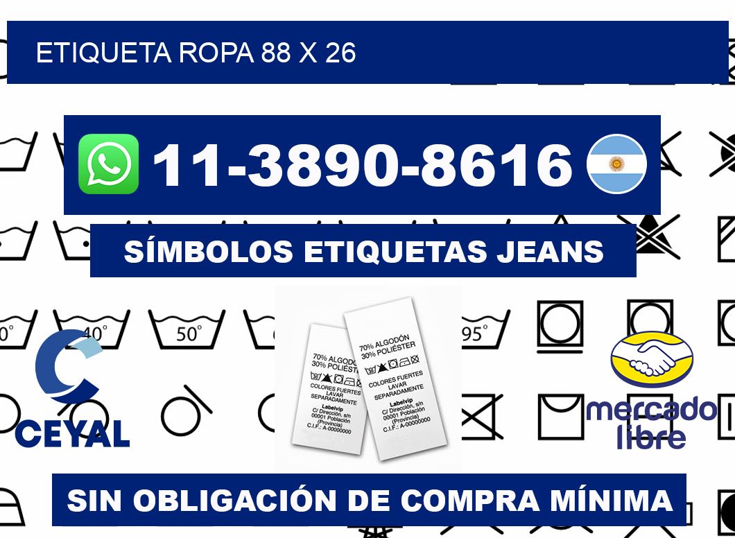 etiqueta ropa 88 x 26