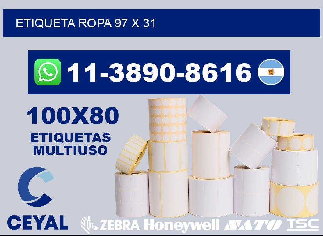 etiqueta ropa 97 x 31