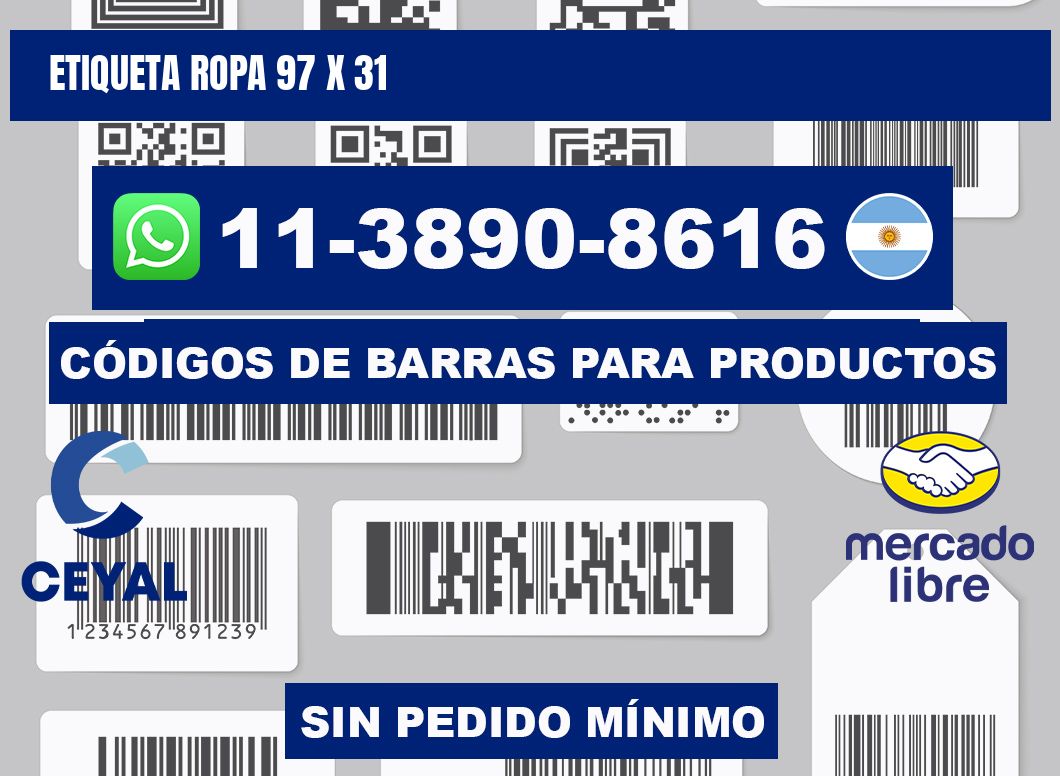 etiqueta ropa 97 x 31