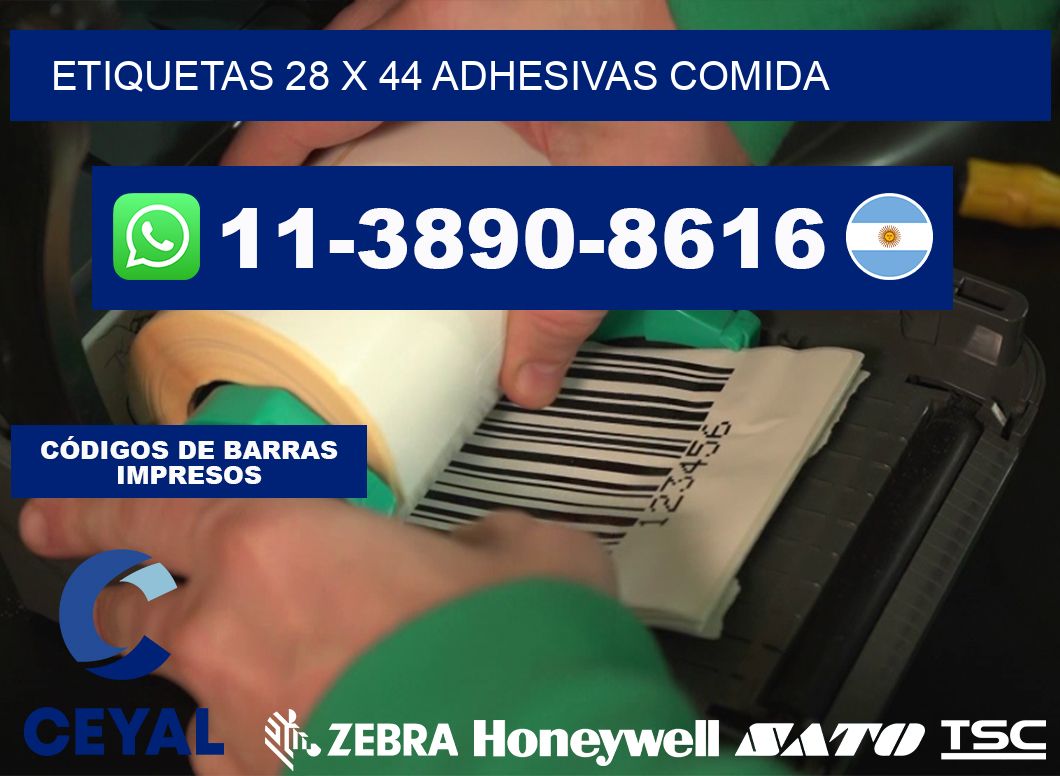 etiquetas 28 x 44 adhesivas comida