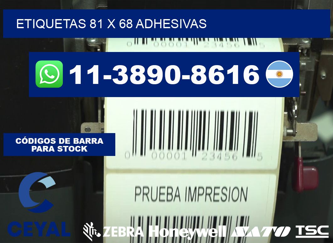 etiquetas 81 x 68 adhesivas