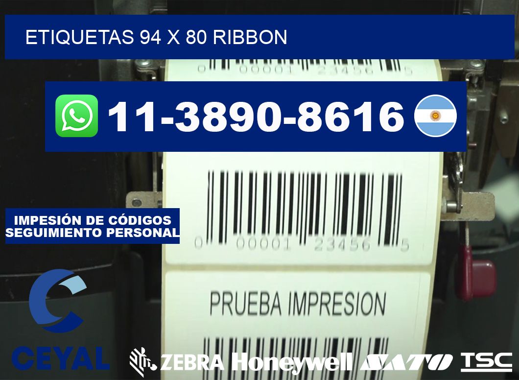 etiquetas 94 x 80 ribbon