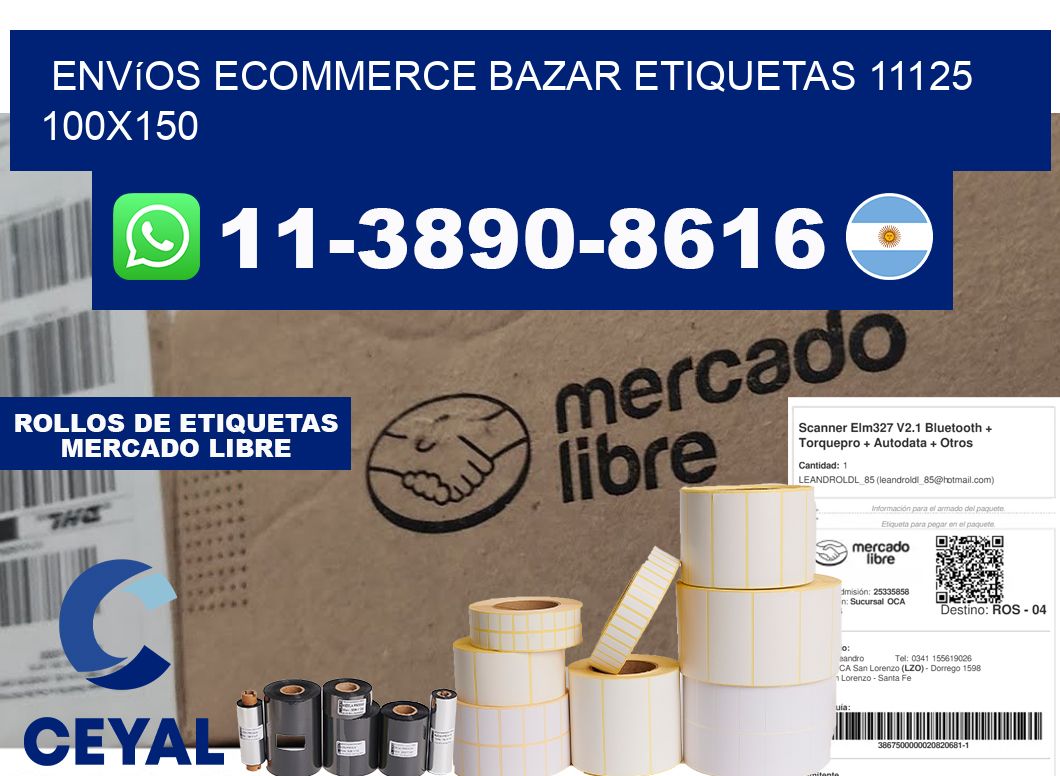 Envíos Ecommerce bazar etiquetas 11125 100x150