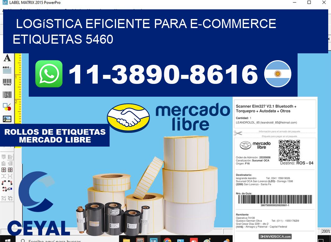 Logística eficiente para e-commerce etiquetas 5460