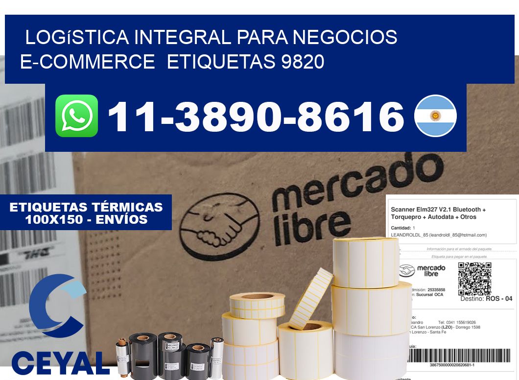 Logística integral para negocios e-commerce etiquetas 9820