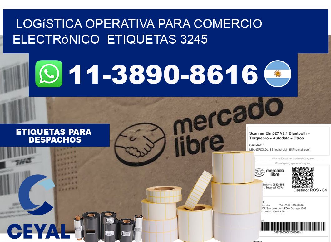 Logística operativa para comercio electrónico etiquetas 3245