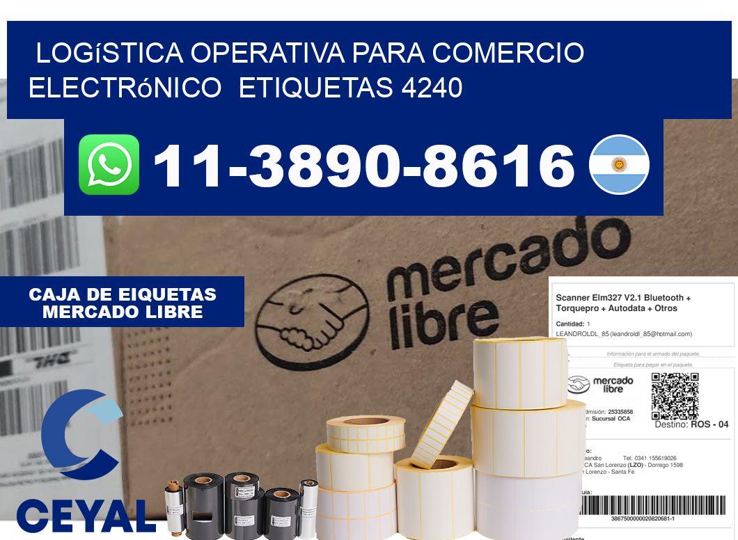 Logística operativa para comercio electrónico etiquetas 4240