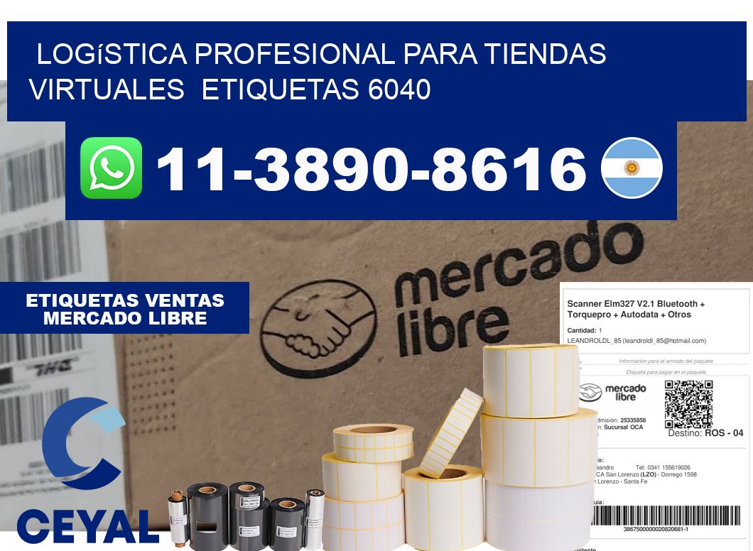 Logística profesional para tiendas virtuales etiquetas 6040